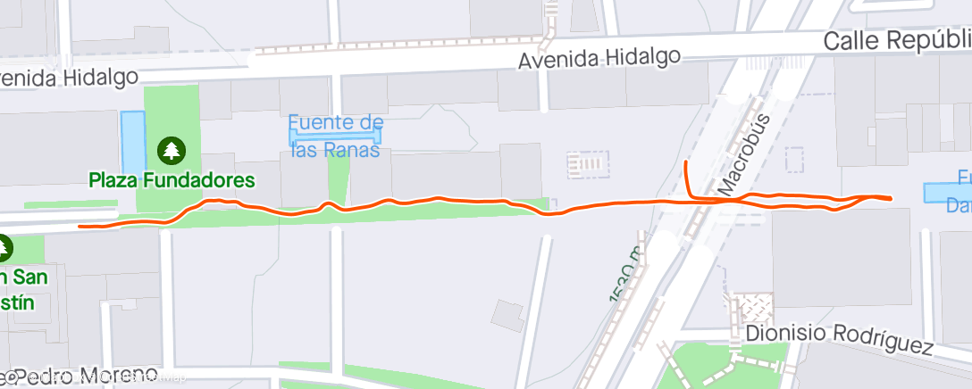Carte de l'activité Centro de Guadalajara - Mexico