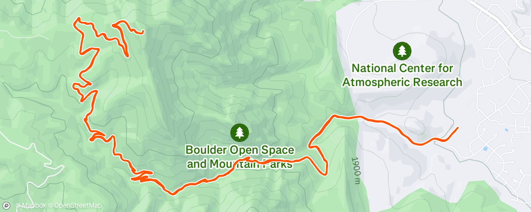 Mappa dell'attività Bear Canyon to Green