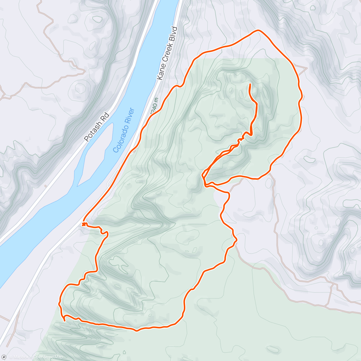 Map of the activity, Moonflower-East Portal Point-Moab Rim