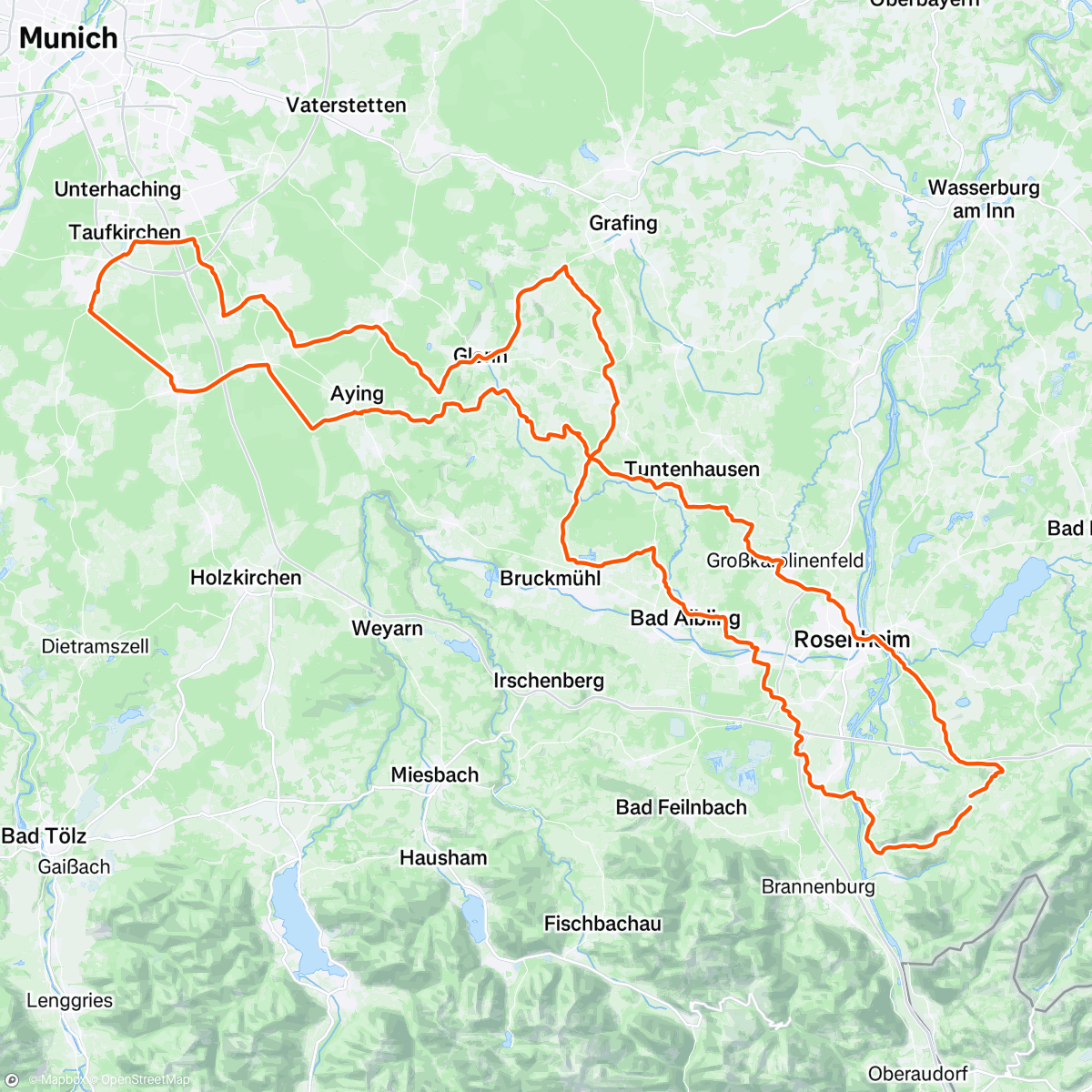 Map of the activity, Kennst du jemanden der die 170km voll gemacht hätte? Heute Streckencheck für Season Opening Ride 2.0 kommenden Sonntag in MUC