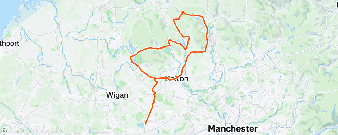 Map of the activity, Lunch Ride