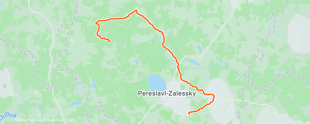 Map of the activity, Afternoon Run