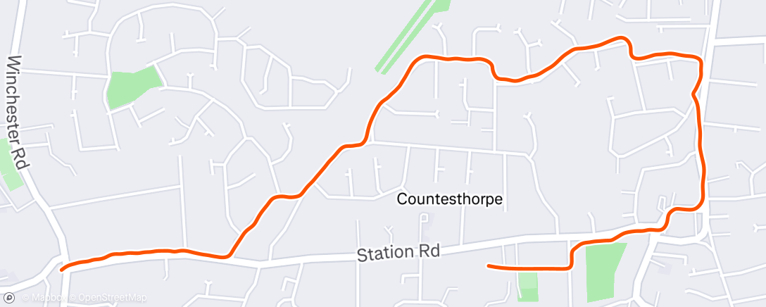 Map of the activity, Evening Run