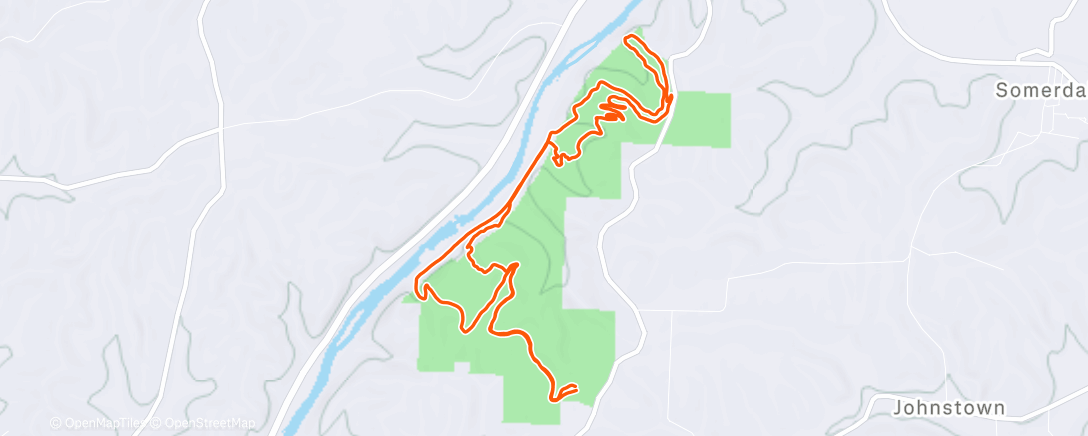 Map of the activity, Afternoon Hike