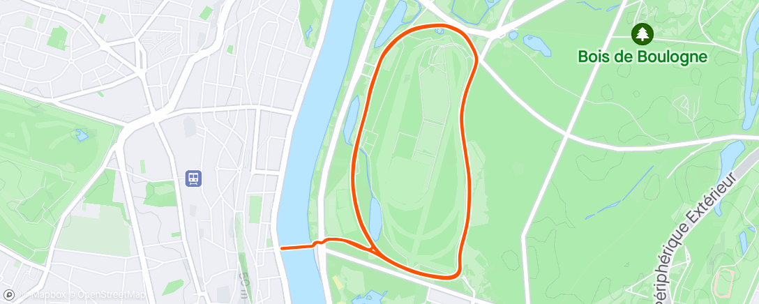 Map of the activity, Longchamp Z2 peloton