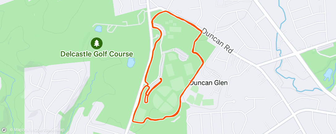 Map of the activity, Afternoon Run