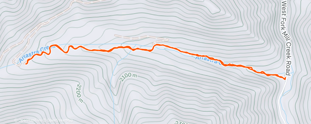 Map of the activity, Muck boot walking on slush