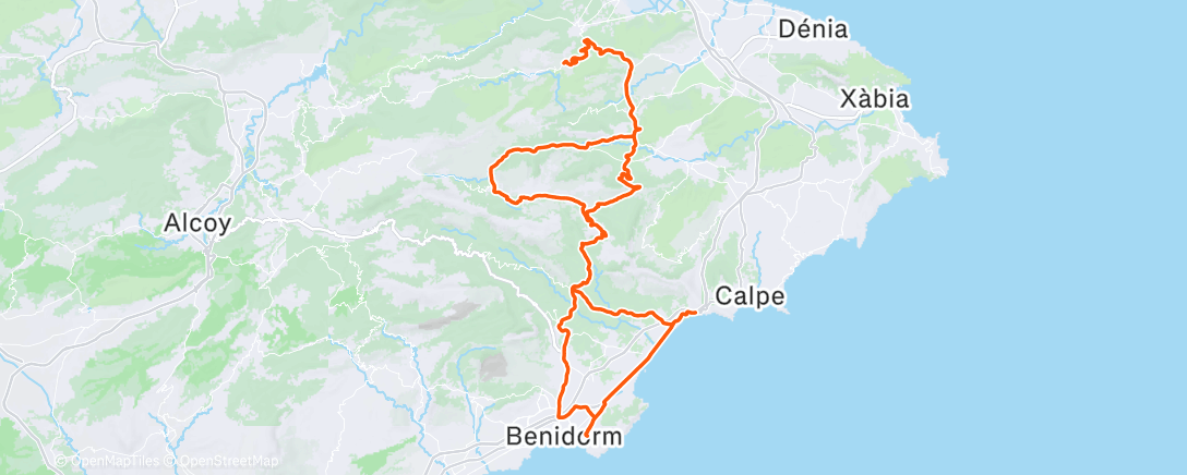 Carte de l'activité Bicicleta por la mañana