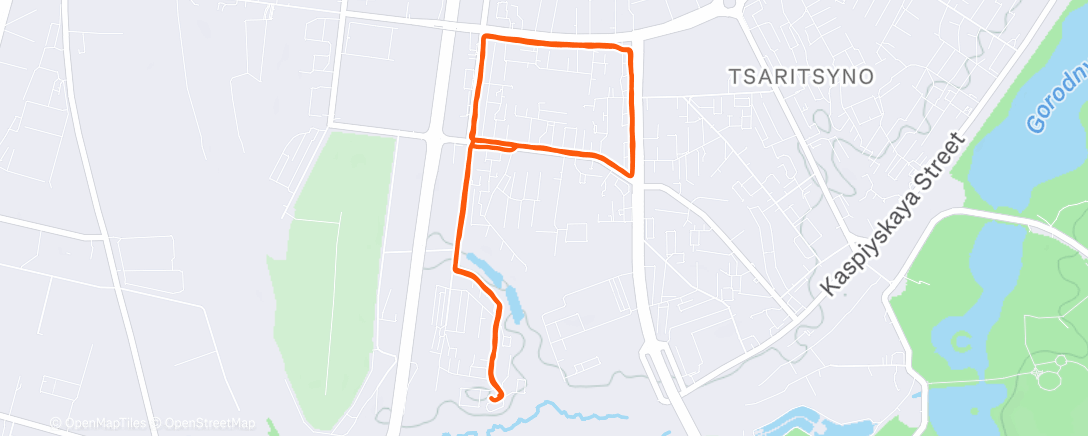 Карта физической активности (Вечерний забег)