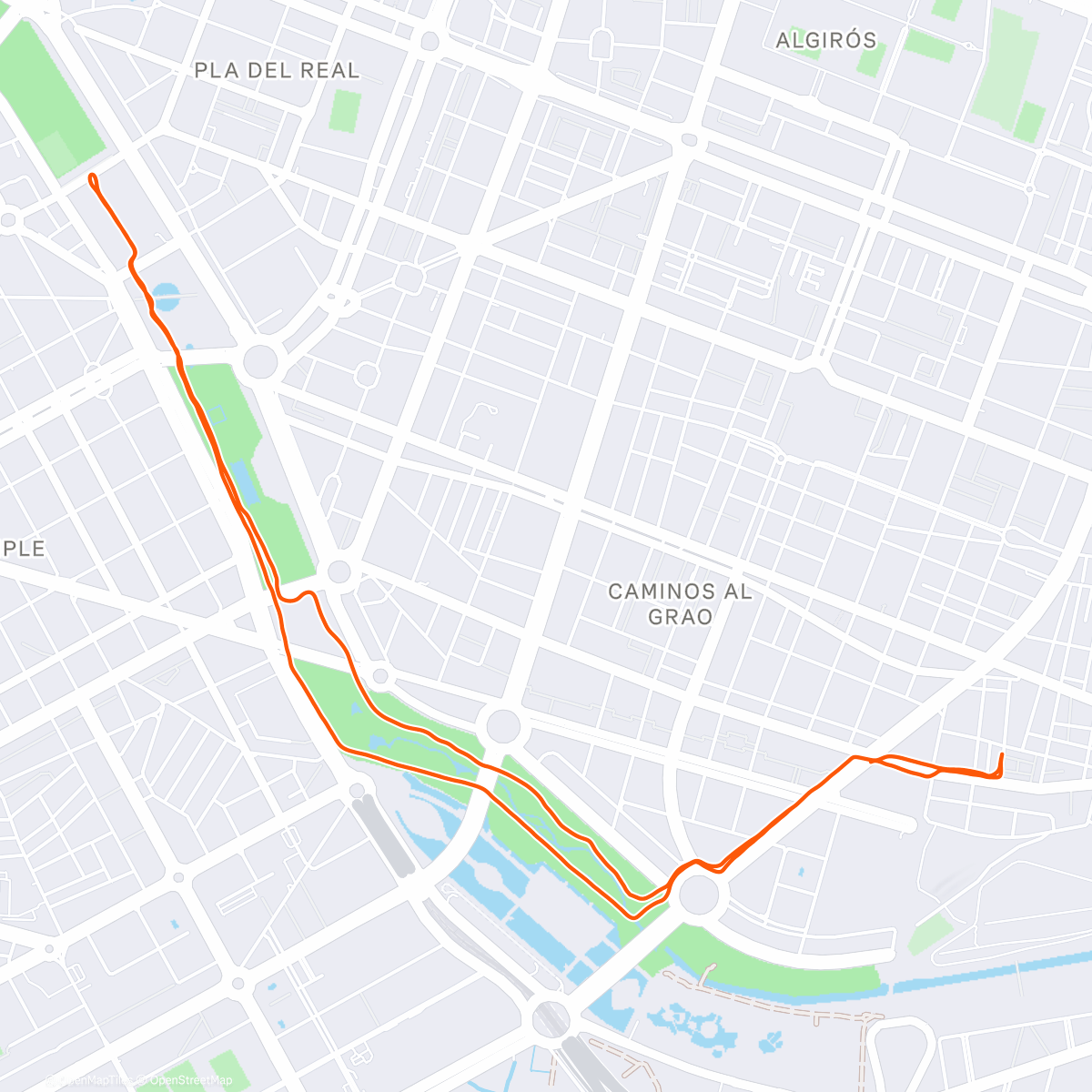 Map of the activity, Training for a marathon is hard work. But it'll be good for you in the long run.