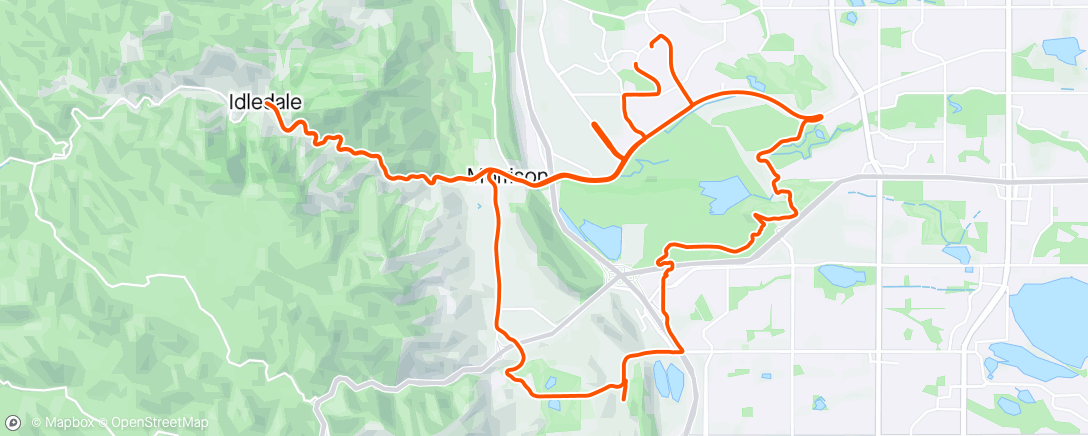 Map of the activity, Easy ride