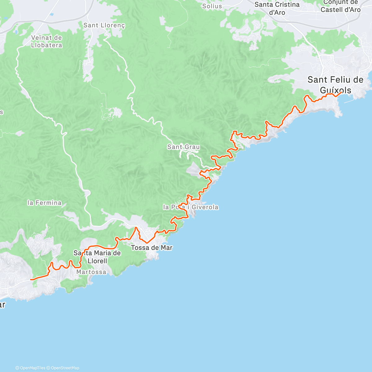 Map of the activity, ROUVY - Lloret de Mar | Spain
