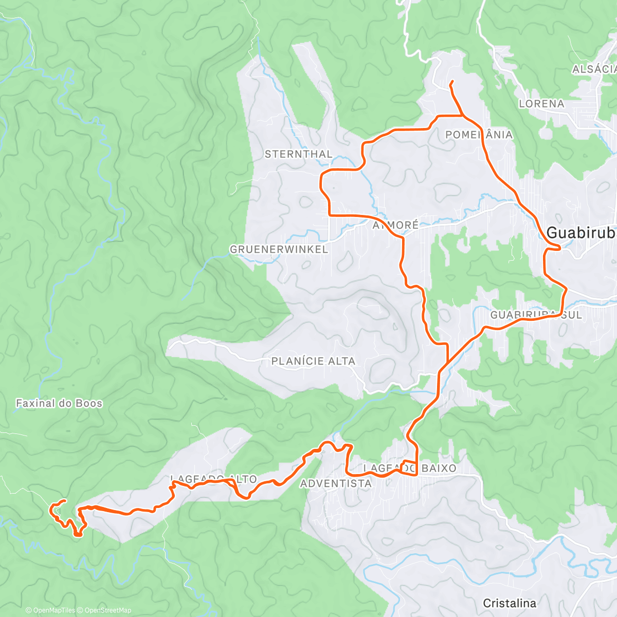 Map of the activity, Santo Antônio