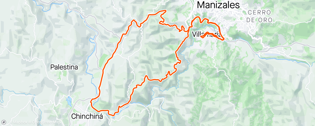 Map of the activity, Vuelta al Cielo