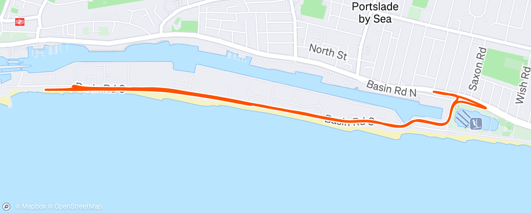 Map of the activity, Afternoon Run