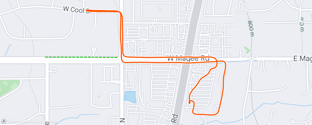 Map of the activity, Evening Ride 5/5/2024