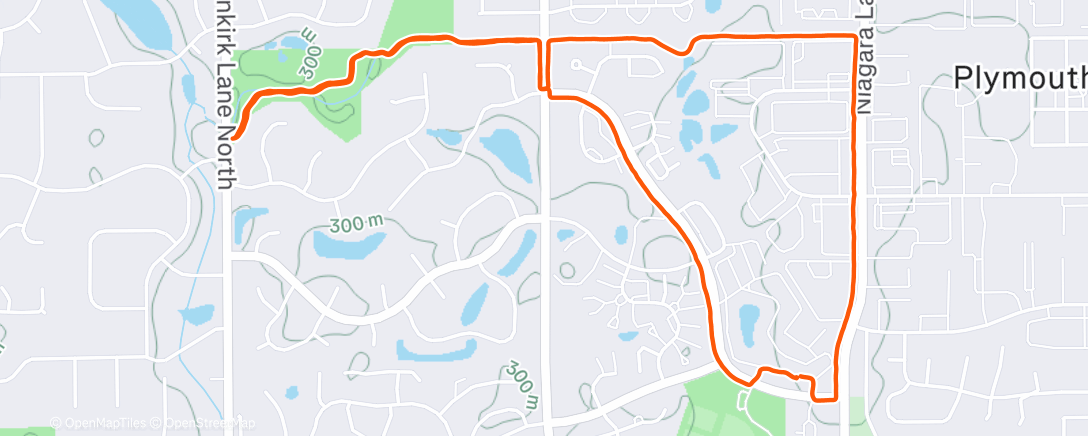 Map of the activity, Afternoon Walk