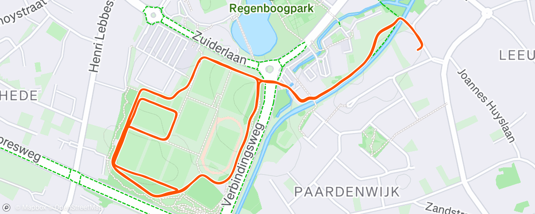 Map of the activity, Avondloop