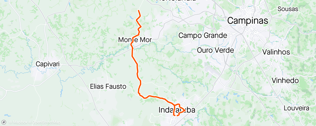 Map of the activity, Cruzeirinho