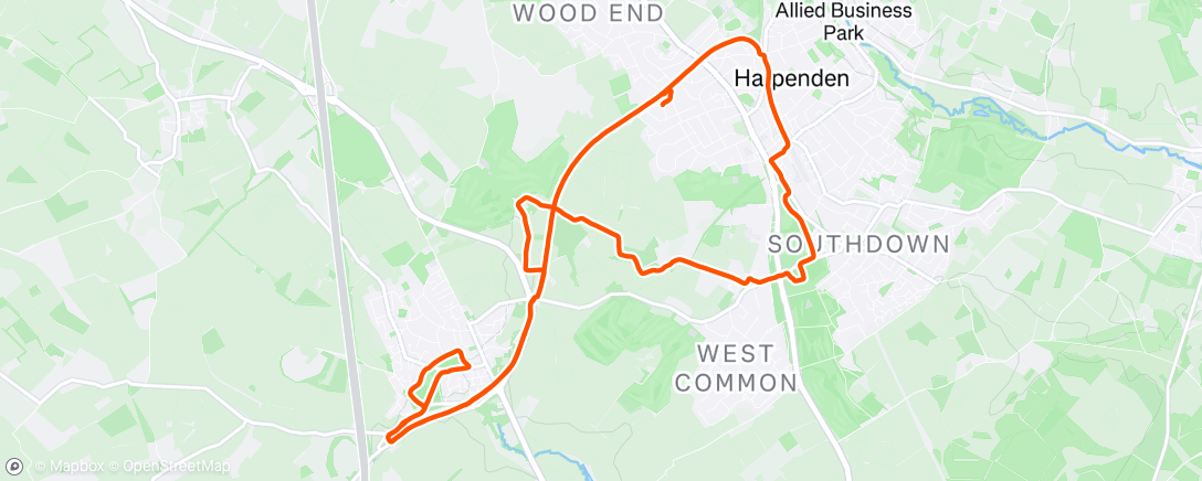 Map of the activity, Morning Run