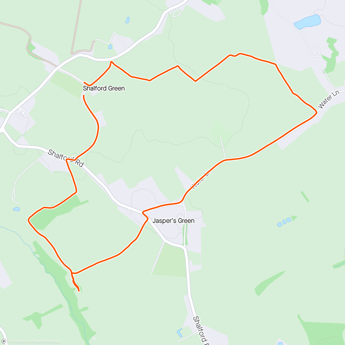 Map of the activity, Short ride around the fields on the Pug 😊
