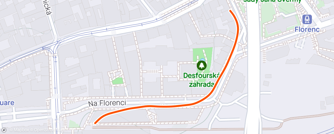 Map of the activity, Na vlak s batohem na zadech 😅