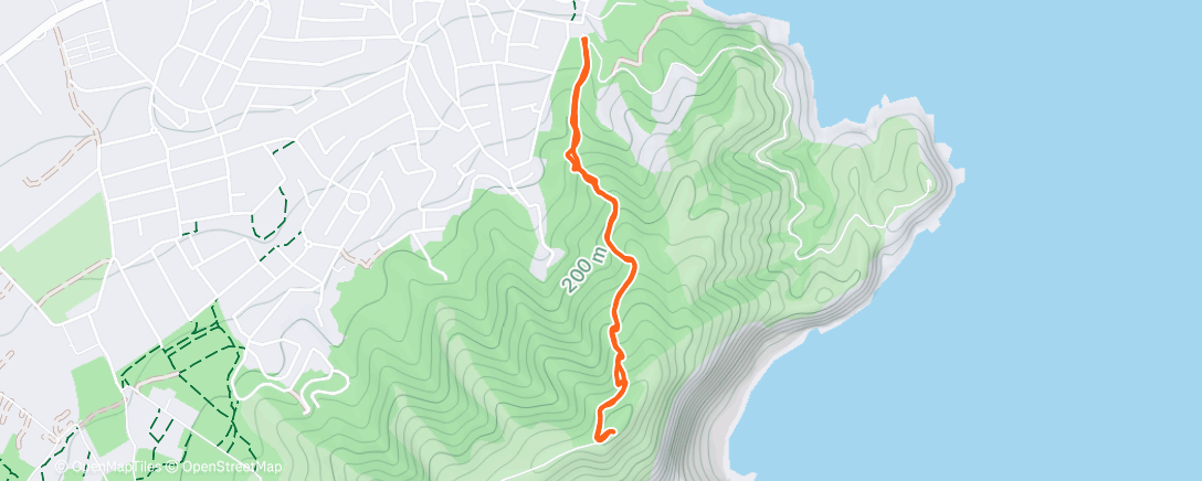 Map of the activity, Carrera de montaña matutina