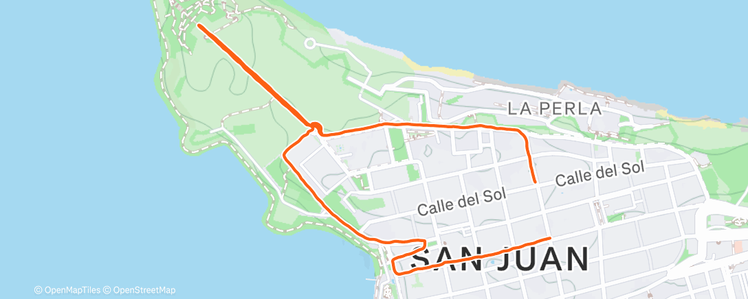 Map of the activity, Morning Run