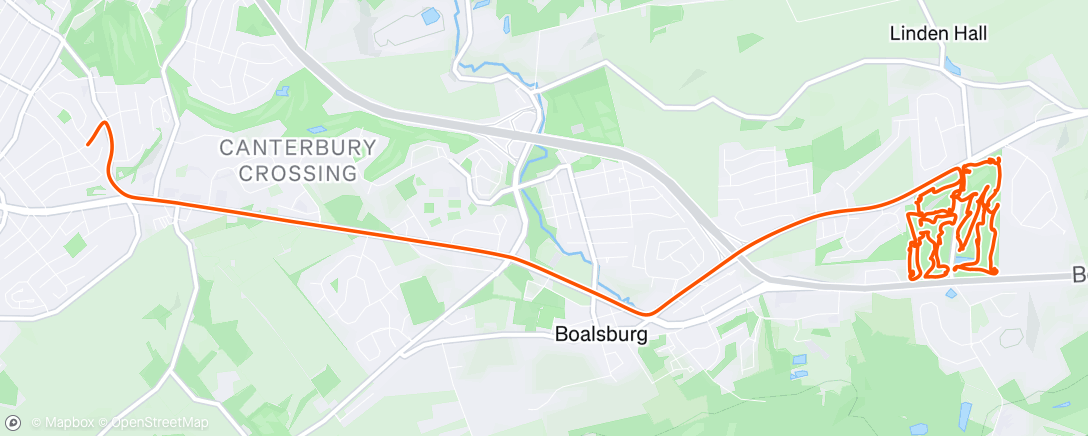 Map of the activity, Morning Golf