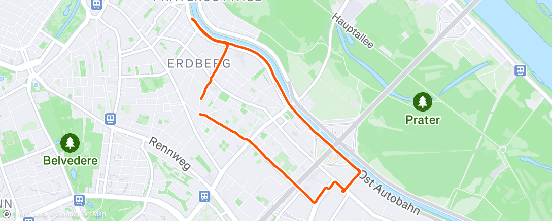 Map of the activity, Lunch Run