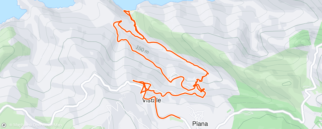 Map of the activity, Marche dans l'après-midi