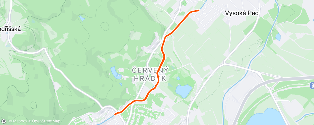 Map of the activity, Evening Run