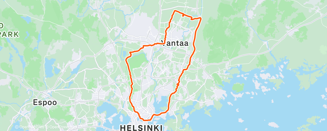 Map of the activity, Saturday Afternoon Cycle