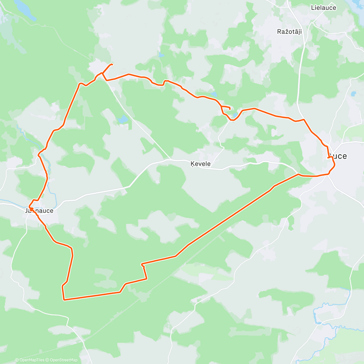 Map of the activity, Morning Trail Run