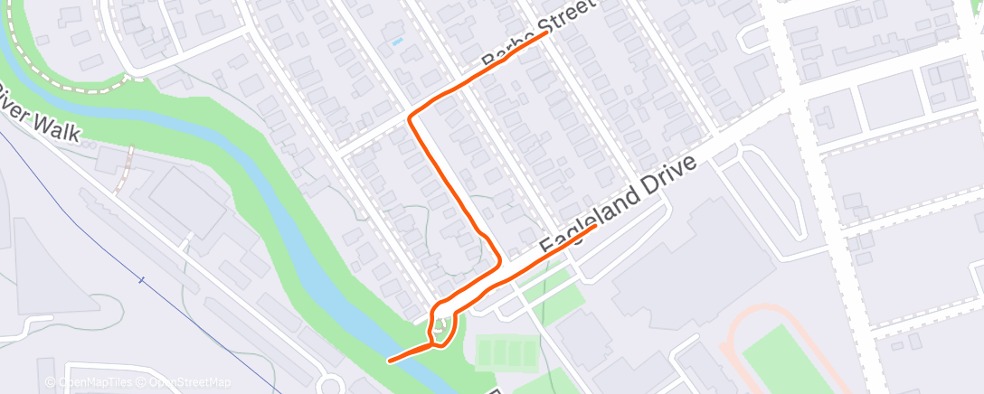 Map of the activity, Morning Walk