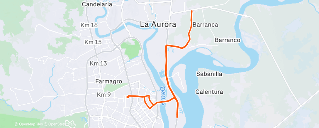 Map of the activity, Morning Ride