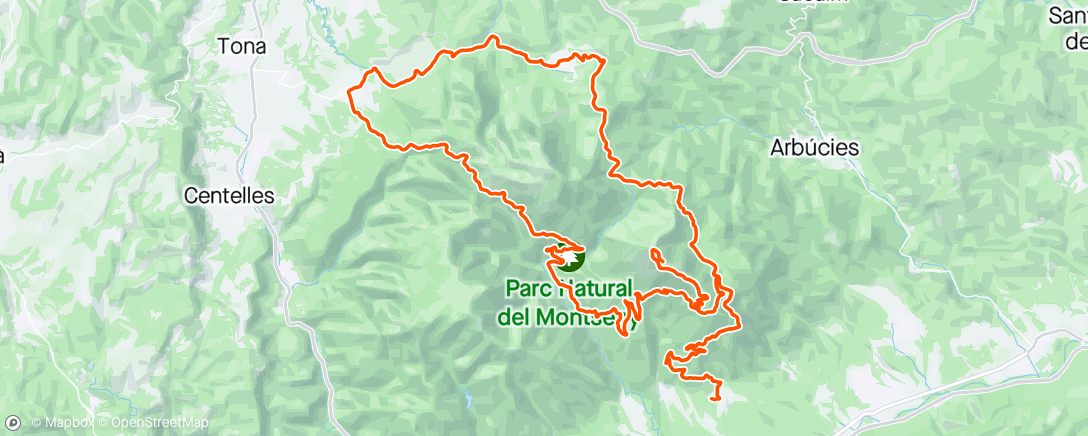 Map of the activity, MontsenyTemplario + Turo del Home ⚔️🛡️
