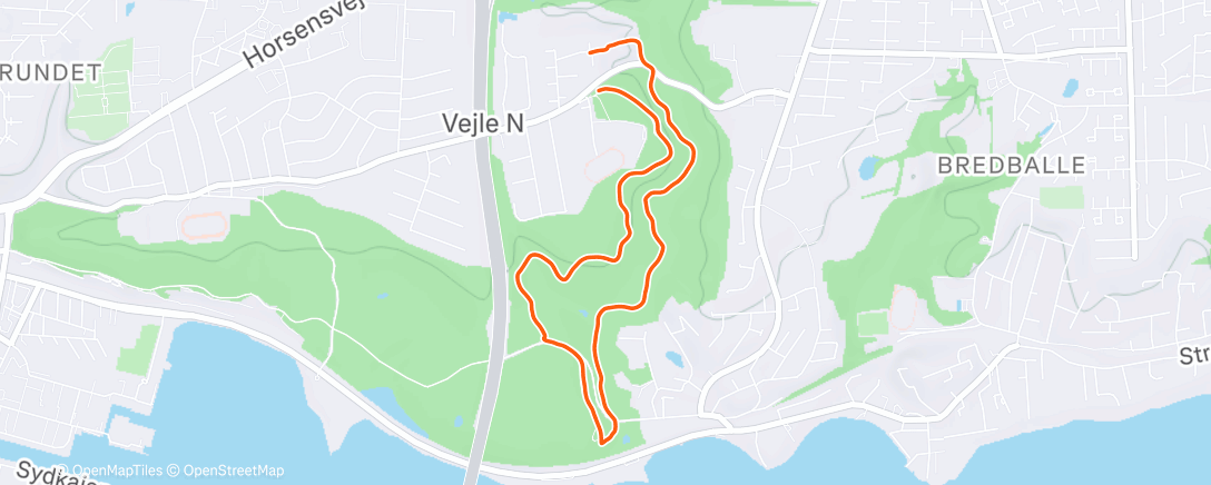 Map of the activity, Afternoon Walk