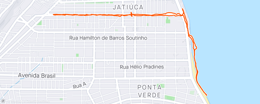 Karte der Aktivität „Caminhada vespertina”