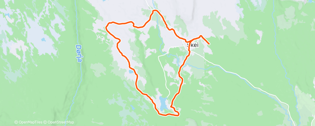 Map of the activity, Morning Nordic Ski