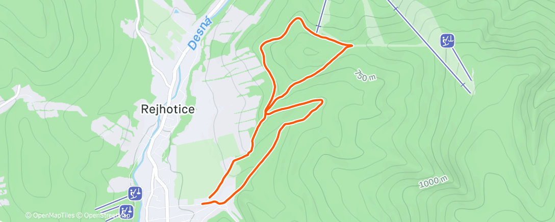 Карта физической активности (Afternoon Trail Run)