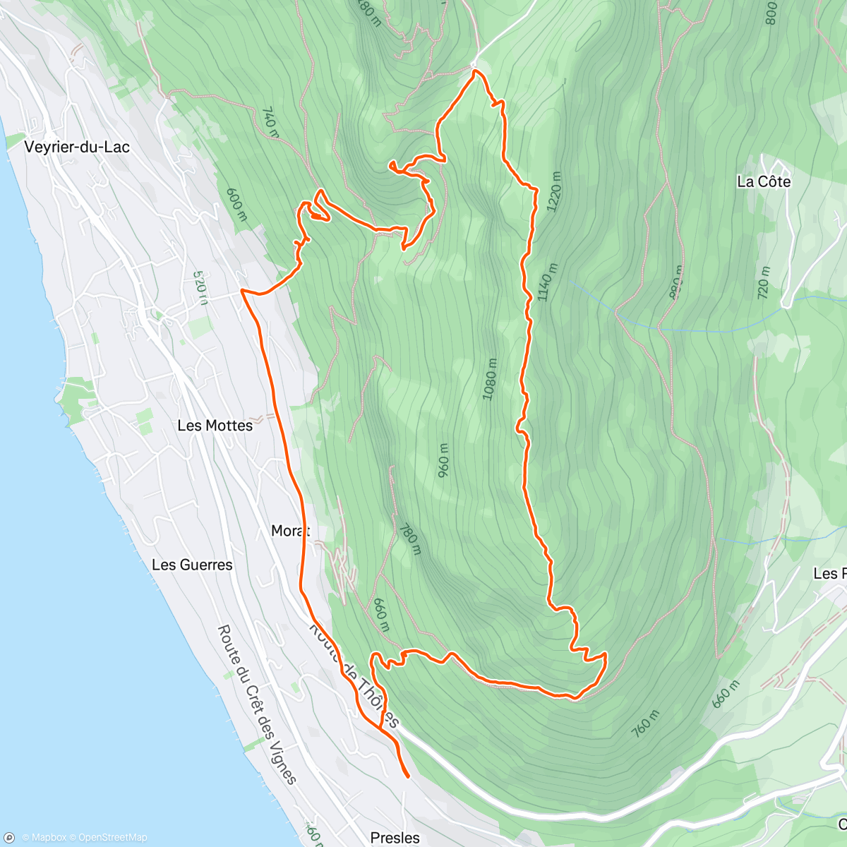 Map of the activity, MONT BARET ☔️