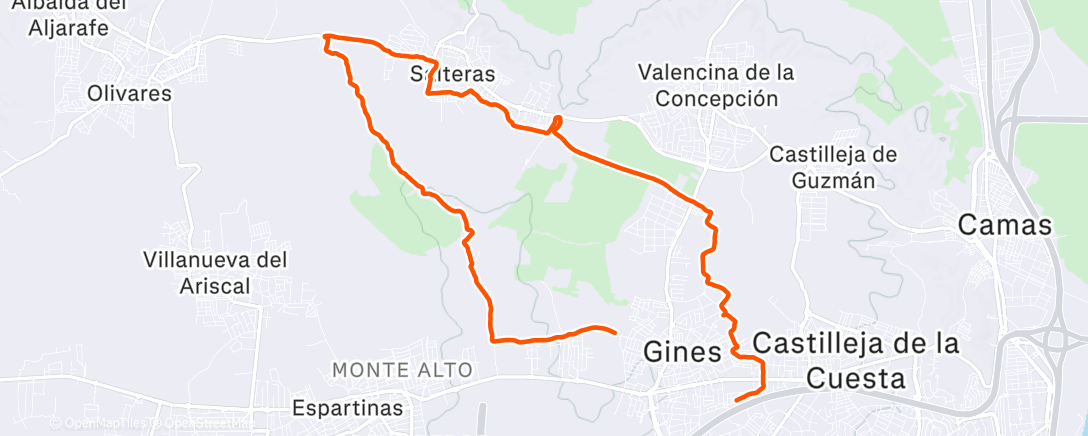 Map of the activity, 20k