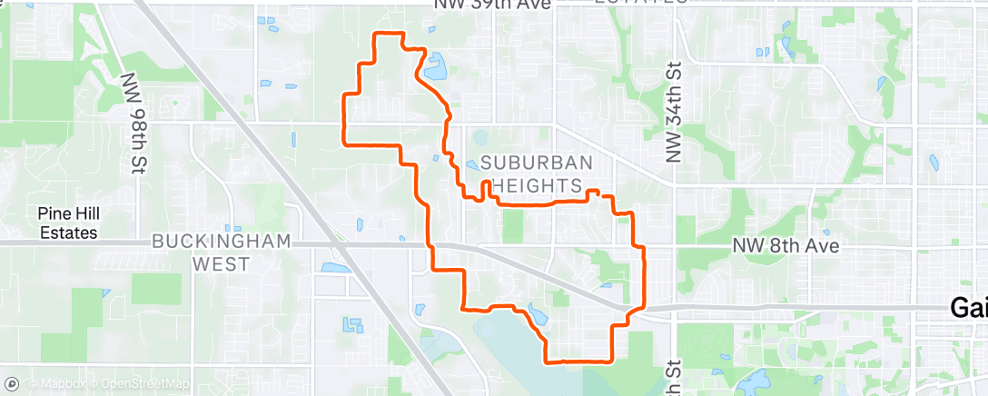 Map of the activity, Run Rise w/ Matt V!