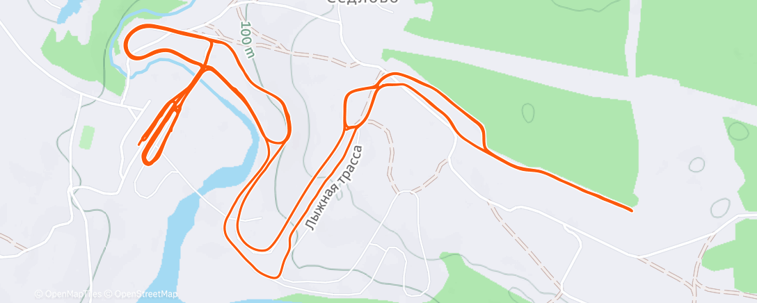 Map of the activity, Северный лыжный заезд (после обеда)