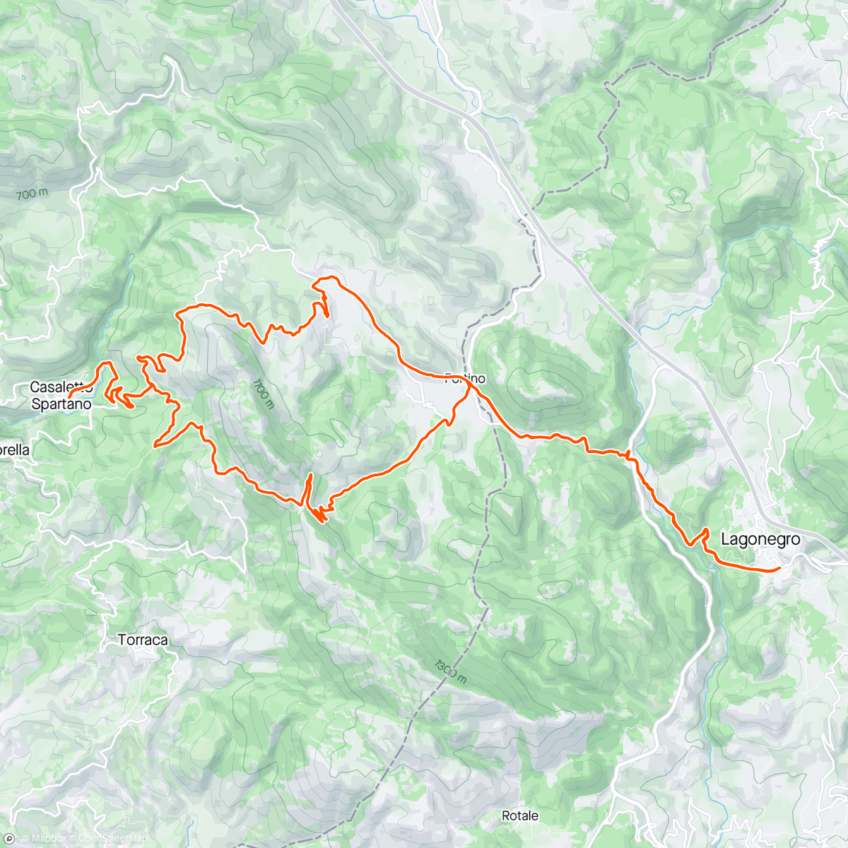 Map of the activity, MTB - LAGONEGRO/PASSO DELLA COLLA/CASALETTO SPARTANO 🌳⛰️🚵🌊