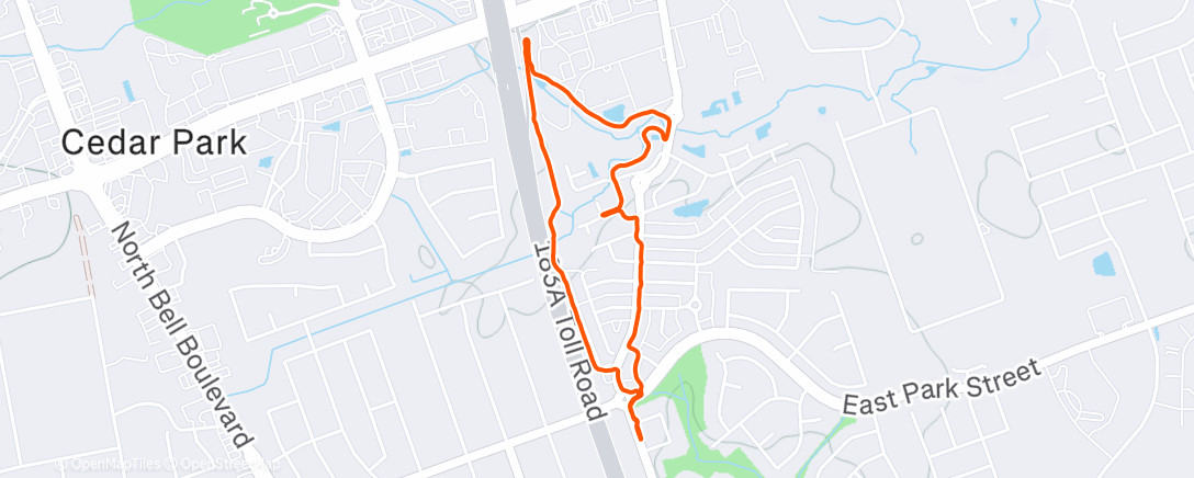Map of the activity, Afternoon Walk