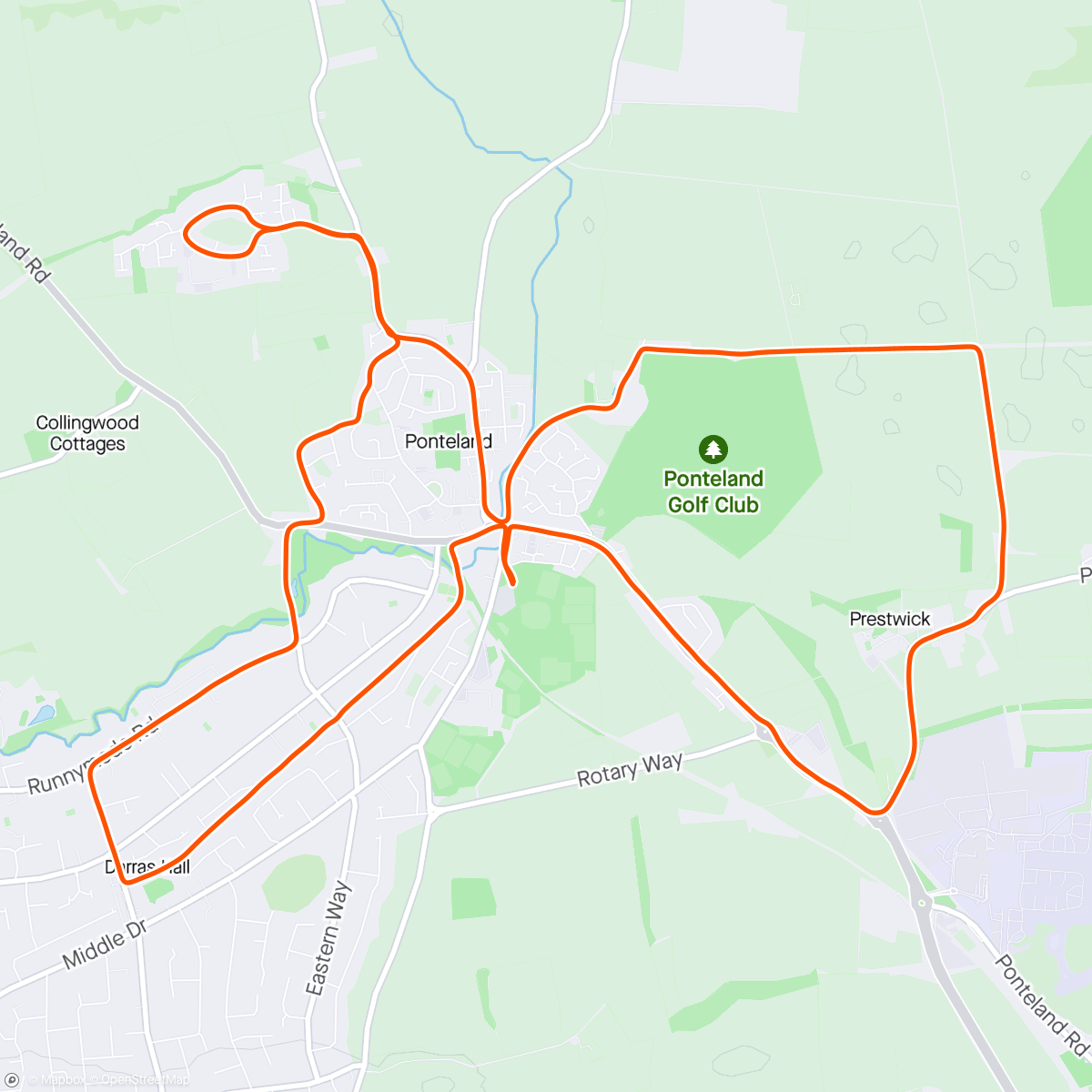 Map of the activity, Longest run