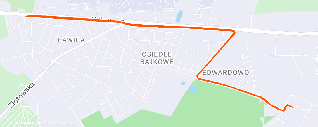 Map of the activity, Полуденный забег