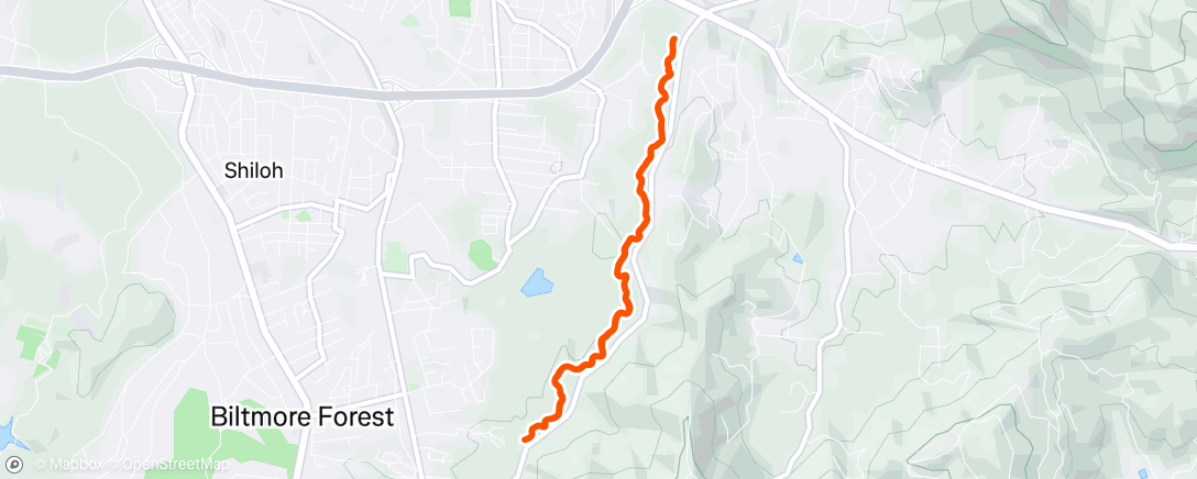 Map of the activity, Lunch Trail Run